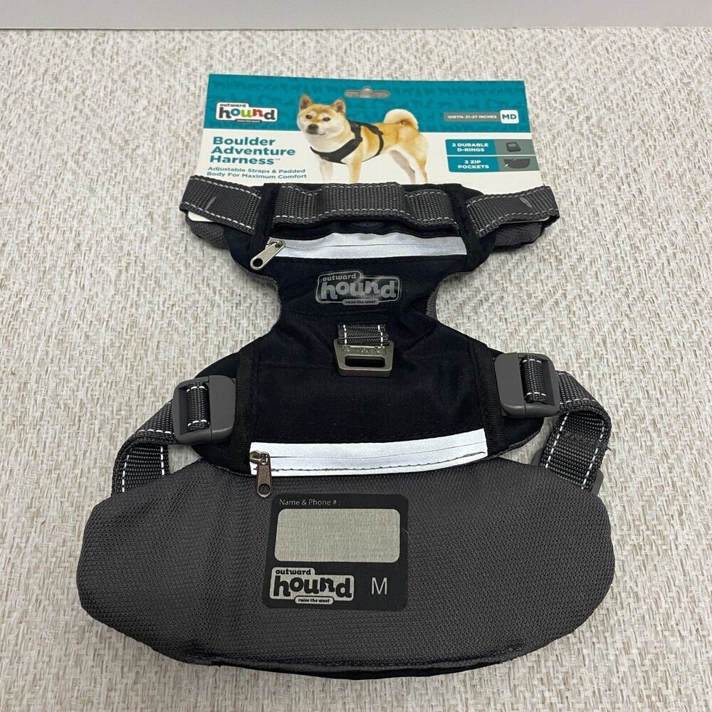 Outward Hound Dog M Boulder Adventure Harness Adjustable and Padded